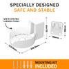 Stand Compatible with TP Link Deco X20 /X50 /X55 /X60 / Deco Mesh WiFi 6 System-Simple and Sturdy Wall Mount Stand Bracket TP Link X20 /X50 /X55 /X60 Bracket with Cable Management(White,2Pack) view 2