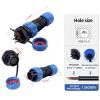 5Sets Waterproof Connector IP68 SP13 2/3/4/5/6/7/9PIN Male Plug & Female Socket Panel Mount Wire Cable Connector Aviation Plug (2P) view 2