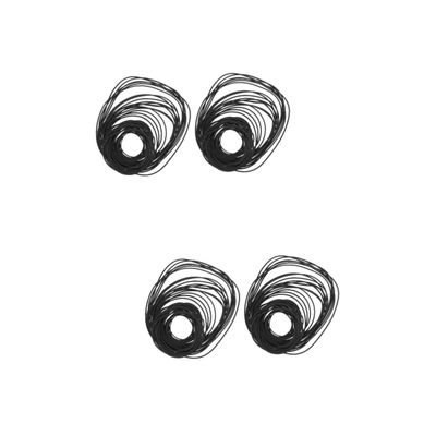 MERRYHAPY 4packs Rubber Cassette Belt for Recorder Repair Replacement Belt and Flexible Tape Recorder Maintenance