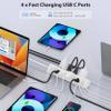 40W Fast Charging Station,Desk Clamp Power Strip 20W USB C,8 Outlets,8 USB Ports,4 USB C and 4 USB A, Office Furniture Surge Protector, 14AWG Cord, Fits 1.9" Tabletop Edge (White, 10FT Length) view 3