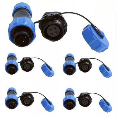 SP13, 4-Pin, Panel-Mount, Male & Female, IP68 Waterproof Circular Connector