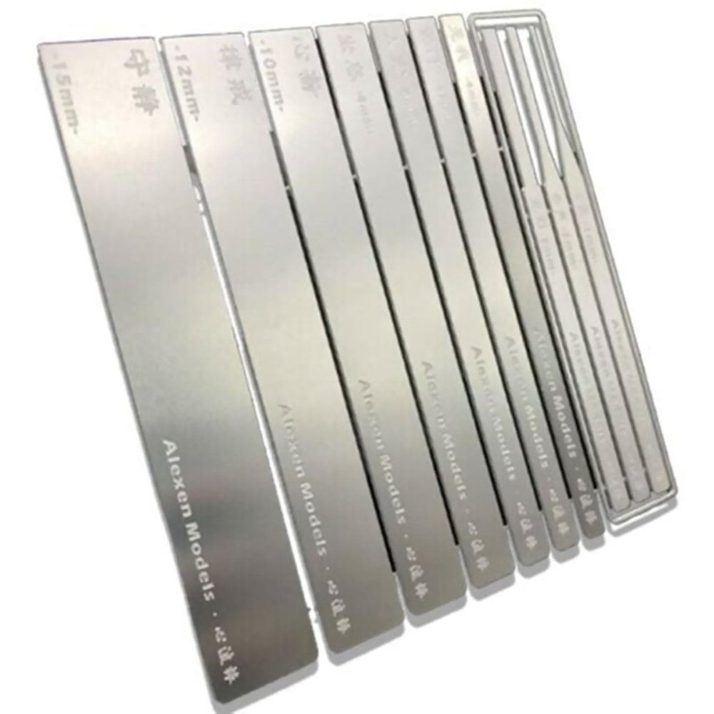 DIY Stainless Steel Model Grinding Stick File Hobby Craft Tools 10 in 1 0.5mm