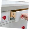COOLHIYA 5pcs Round Ceramic Drawer Knobs Pull Handles Small Red for Cabinet Furniture Upgrade view 2