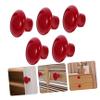 COOLHIYA 5pcs Round Ceramic Drawer Knobs Pull Handles Small Red for Cabinet Furniture Upgrade view 4