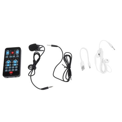 BORDSTRACT Mini Voice Changer 8 Sound Effects Support Multi Languages Beautification Handheld Sound Card for Mobile Phone Computer