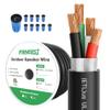 FIRMERST 14/4 Outdoor Speaker Wire 100 FT, Shielded Direct Burial Cable, (OFC) Oxygen-Free Copper, Waterproof & UV Resistant, with Connectors view 1