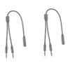 BRIGHTFUFU 2pcs Headphone to Microphone Splitter Cable Compact Adopters for Music Calls Singing view 1