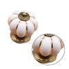 ARTIBETTER 6pcs Pumpkin Design Ceramic Cupboard Pull Knobs for Cabinets and Wardrobes Handles for Home Furniture Decor view 3