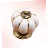 ARTIBETTER 6pcs Pumpkin Design Ceramic Cupboard Pull Knobs for Cabinets and Wardrobes Handles for Home Furniture Decor view 4