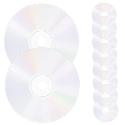 SEWOART 10pcs DIY Cd Discs for Painting Transparent Decorative Wall Crafts for Home Decor and Creative DIY Projects