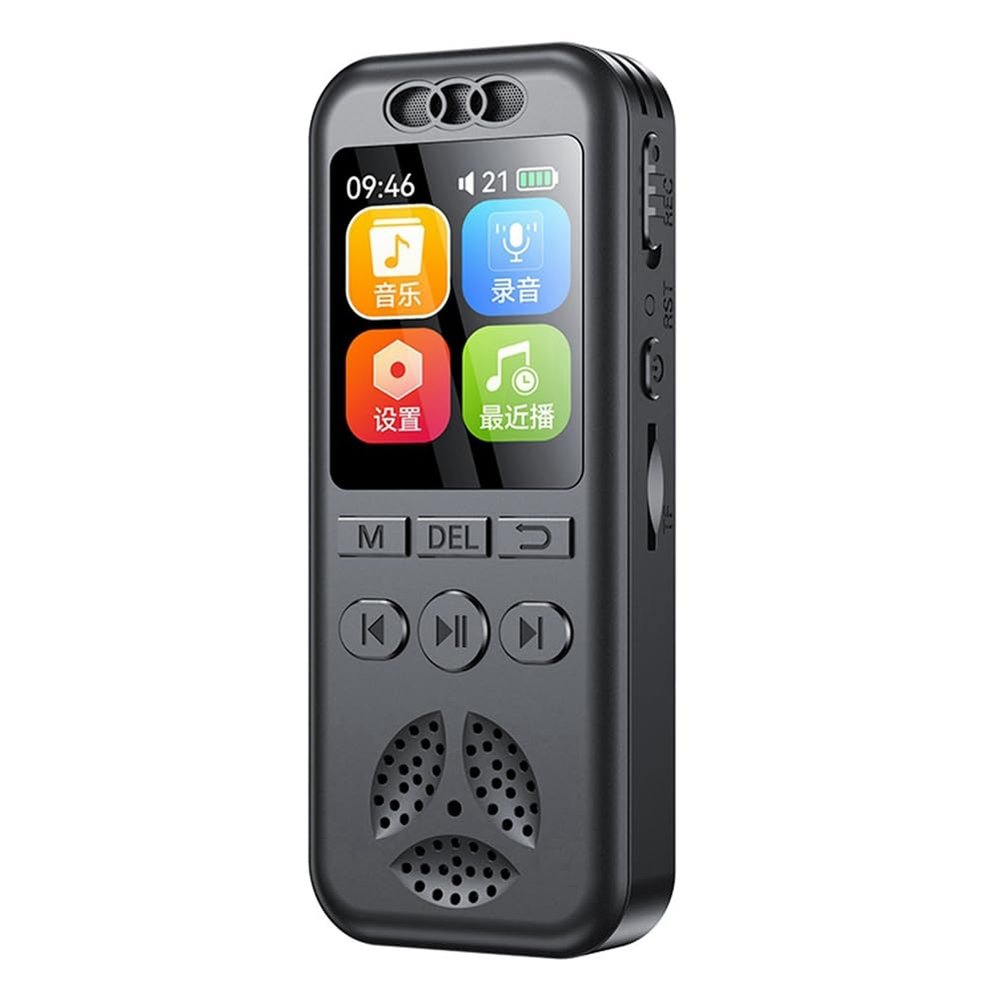OTDOGUO Digital Voice Recorder MP3 Player HD Noise Reduction WAV Audio Player One-Button Portable Business Recording Device