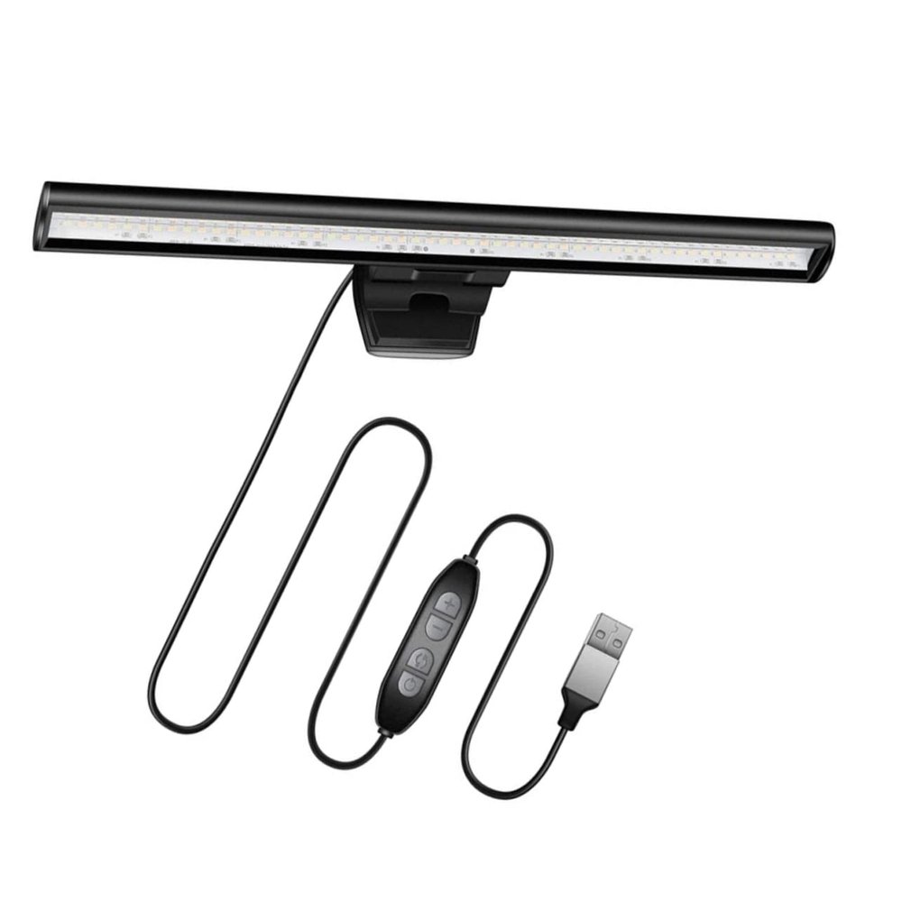 IWOWHERO 1set Hanging Monitor Light Three Temperatures Eye-Caring USB Screen Light for Home Office Gaming Computer for Enhanced Focus and Comfort