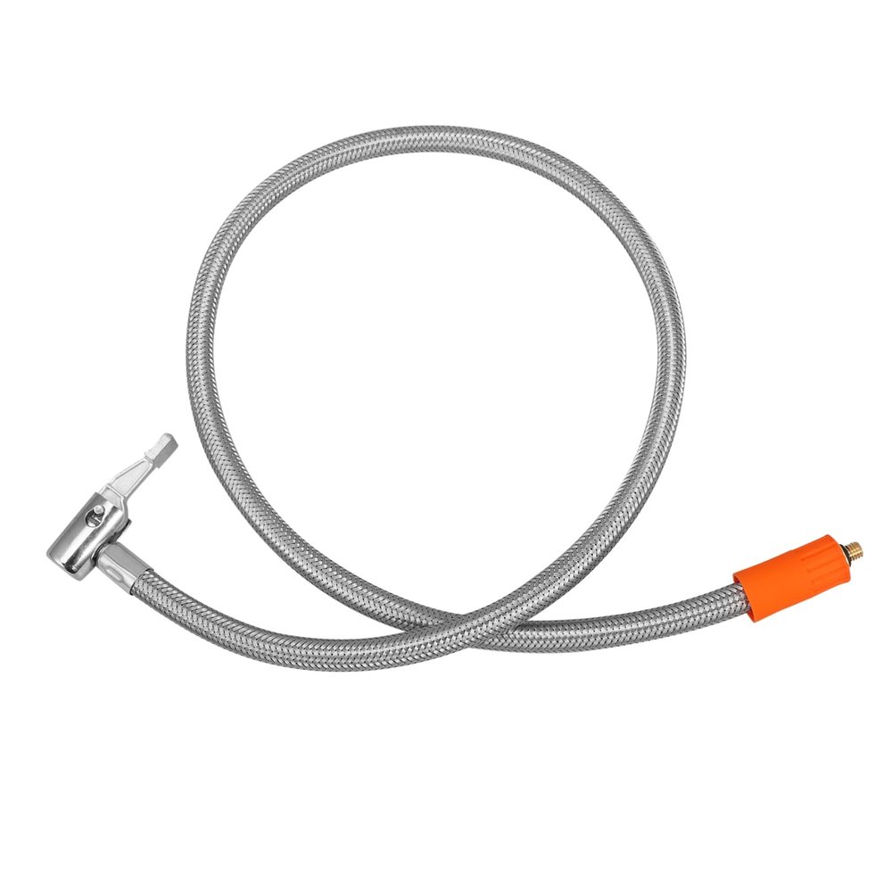 jojofuny Hose Adapter for Car Air Pump for Car Tires Motorbike Inflator Compressor Stainless Steel Inflatable Tube