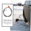 jojofuny Hose Adapter for Car Air Pump for Car Tires Motorbike Inflator Compressor Stainless Steel Inflatable Tube view 2