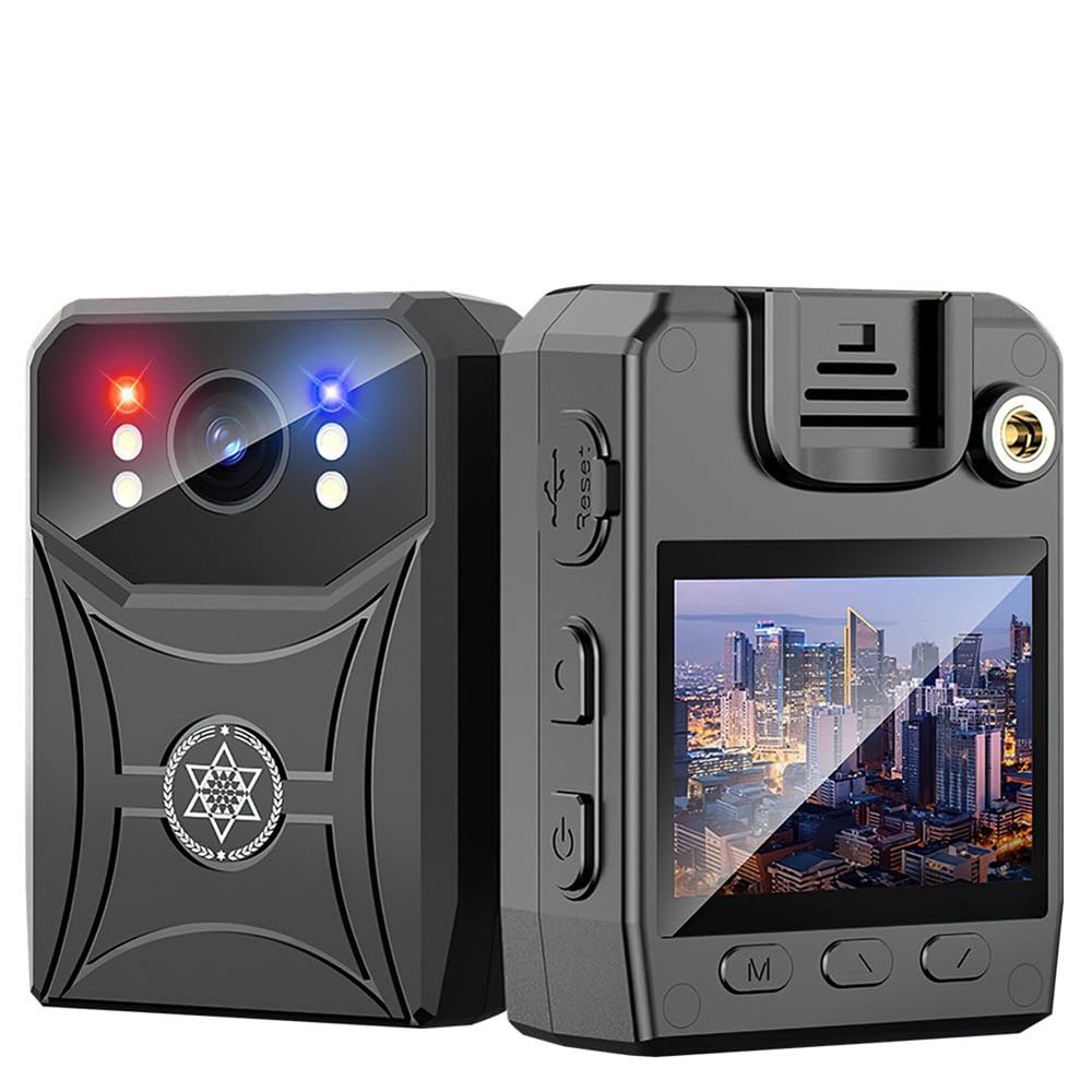 OTDOGUO 4K Mini Police Camera Digital Video Recorder Camcorder Camera IR Night Vision Body Camera Sports Back Clip with WiFi
