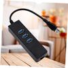 ARTIBETTER USB to Ethernet Adapter Port USB Hub Network Adapter for Laptops and Desktops Compatible Xp Play Design Black view 3