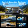DDPAI 4K Dash Cam Front and Rear, Built-in 32G eMMC Dual Dash Car Camera,64GB Card Included Dashcam,Night Vision Dash Camera,5GHz WiFi, 7 Days Parking Mode,GPS,3" IPS, ADAS, WDR, Support 512GB,Z60 view 2