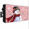 Hsqirky Outdoor TV Cover for 60 to 65 Inch, Pink Christmas Weatherproof & Waterproof Outside TV Covers with Remote Pockets, Snowflake Snowman Xmas Birds Berry Outdoor TV Enclosure for LED, LCD TVs view 1