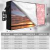 Hsqirky Outdoor TV Cover for 60 to 65 Inch, Pink Christmas Weatherproof & Waterproof Outside TV Covers with Remote Pockets, Snowflake Snowman Xmas Birds Berry Outdoor TV Enclosure for LED, LCD TVs view 2
