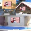 Hsqirky Outdoor TV Cover for 60 to 65 Inch, Pink Christmas Weatherproof & Waterproof Outside TV Covers with Remote Pockets, Snowflake Snowman Xmas Birds Berry Outdoor TV Enclosure for LED, LCD TVs view 4