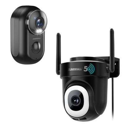 ZUMIMALL 2.4G Security Cameras Wireless Indoor & 5G Security Camera Outdoor Wired