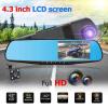 4.3in 1080P Mirror Dash Cam Rearview Mirror Camera, Dual Driving Recorder, Parking Monitor Loop Recording Backup Camera with Wide Angle Lens, Clear Video, G Sensor, Night Vision view 2