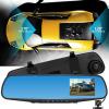4.3in 1080P Mirror Dash Cam Rearview Mirror Camera, Dual Driving Recorder, Parking Monitor Loop Recording Backup Camera with Wide Angle Lens, Clear Video, G Sensor, Night Vision view 4