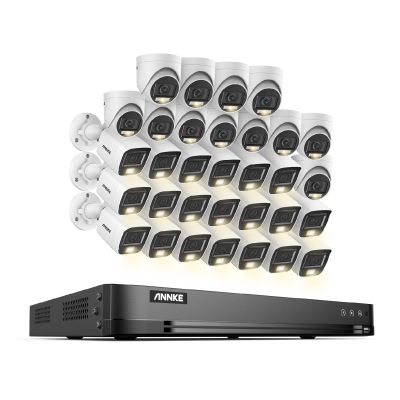 ANNKE 3K Security Camera System, 32 Channel 3K Lite DVR, 12x 3K Outdoor Wired Turret Cameras and 20x 5MP Bullet Cams with Smart Color Night Vision, Built-in Mic, AI Motion Detection, NO Hard Drive