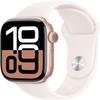 Apple Watch Series 10 [GPS + Cellular, 46mm] - Rose Gold Aluminum Case with Light Blush Sport Band, M/L (Renewed) view 1