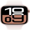 Apple Watch Series 10 [GPS + Cellular, 46mm] - Rose Gold Aluminum Case with Light Blush Sport Band, M/L (Renewed) view 2