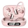 2B2C Open Ear Earbuds, Bluetooth 5.3 Wireless Air Conduction Headphones with Mic, LED Display Charging Case&Fast Charging, Ultra-Light Weight, 80H Playtime Earbuds for Work, Sports (Pink) view 1
