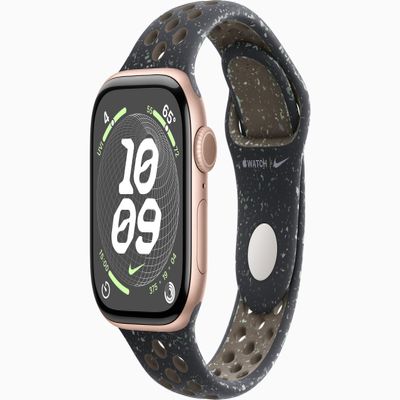 Apple Watch Series 10 [GPS, 42mm] - Rose Gold Aluminum Case with Midnight Sky Nike Sport Band, M/L (Renewed)