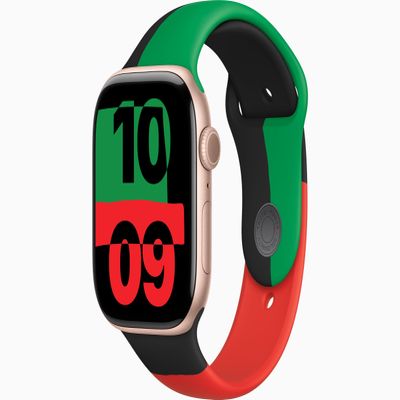 Apple Watch Series 10 [GPS, 42mm] - Rose Gold Aluminum Case with Black Unity Sport Band, M/L (Renewed)