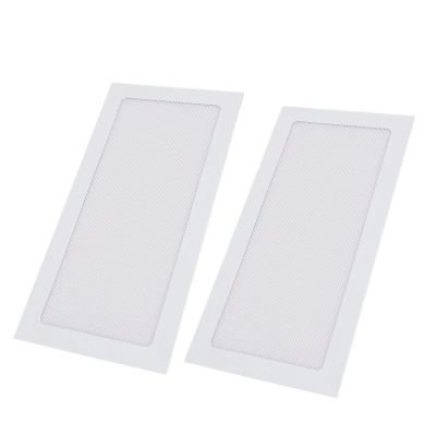 120 x 240mm DIY PC Case Dust Mesh Filter, [ 2 Pack ] PVC Magnetic Dust Filter Cover, PC Fan Dust Mesh PC Cooler Filter for Computer PC Case (White)