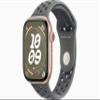 Apple Watch Series 10 [GPS, 42mm] - Rose Gold Aluminum Case with Cargo Khaki Nike Sport Band, S/M (Renewed) view 1