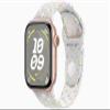 Apple Watch Series 10 [GPS, 42mm] - Rose Gold Aluminum Case with Pure Platinum Nike Sport Band, S/M (Renewed) view 1