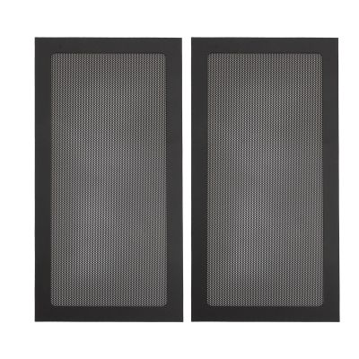 140 x 280mm DIY PC Case Dust Mesh Filter, [ 2 Pack ] PVC Magnetic Dust Filter Cover, PC Fan Dust Mesh PC Cooler Filter for Computer PC Case (Black)