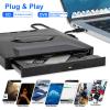 5 in 1 External CD DVD Drive, Universal Portable CD/DVD Disk Drive Player Burner Reader Writer for Laptop, view 2