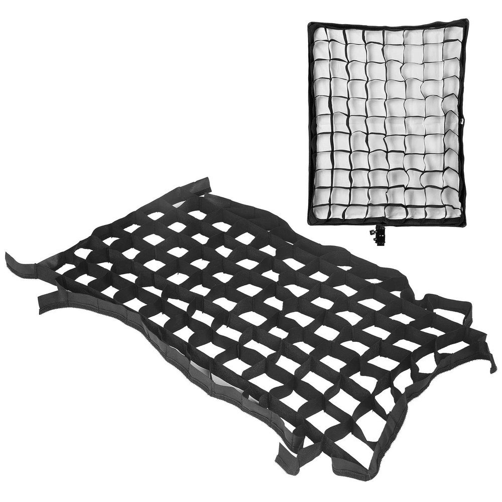 50x70cm Foldable Grid Mesh,Soft Light Grid for Softbox Cellular, Directional Control Light Overlap with Fasteners, Photography Studio Accessories