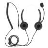 ZIZEV Operator Earphone, 3.5mm Connection Call Center Headset 330 Rotating Earmuffs for Call Center Office for Landline Desktop Phones for Telephone Communication (VH500D-3.5 (Both view 1