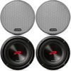 Alpine R2-W8D4 8 in 2-Subwoofer KTE-8G.3 Grill Bundle view 1