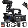 Acuvar 4K/6K Camcorder Video Camera  64MP 60FPS Vlogging Camera for YouTube, WiFi, LED Light, Mic, 64GB SD Card  Live Stream Webcam view 1