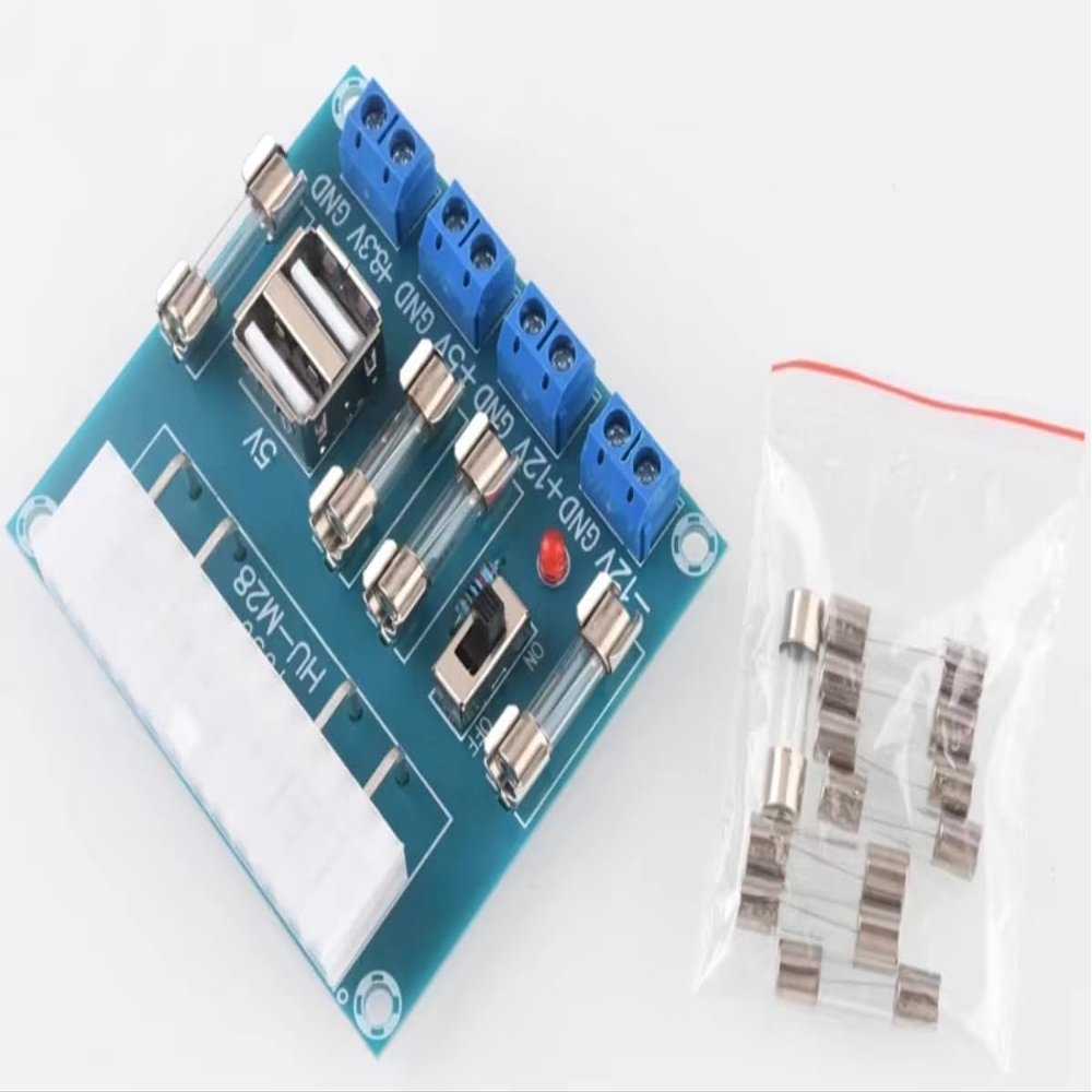 1PCS ATX Power Adapter Board HU-M28 with USB Interface and 8 Fuses