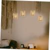 Levemolo Woven Bamboo Lamp Shade Vintage Drum Lampshade Drum Lamp Shade Home Decorative Light Cover view 4