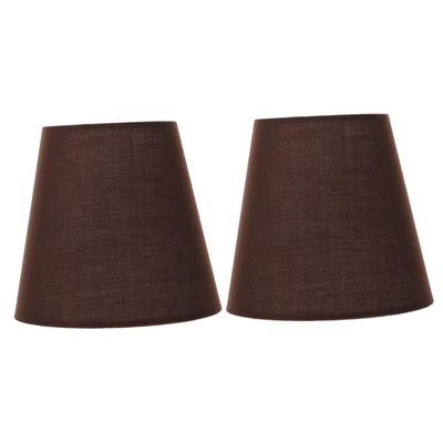 Levemolo 2pcs Rustic Fabric Lampshade for Table Floor and Chandelier Lights Vintage Replacement Cover Softens Light Safe Cloth Material Home Decor