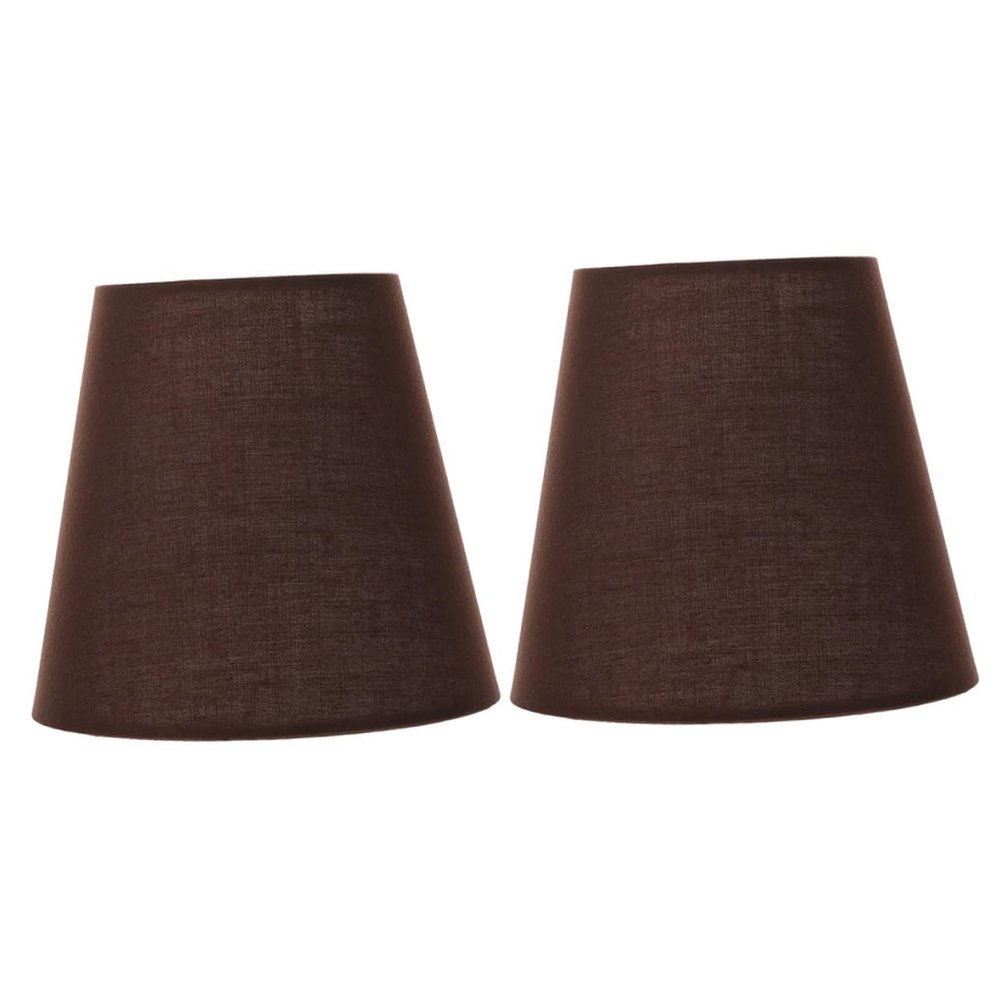 Levemolo 2pcs Rustic Fabric Lampshade for Table Floor and Chandelier Lights Vintage Replacement Cover Softens Light Safe Cloth Material Home Decor