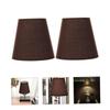 Levemolo 2pcs Rustic Fabric Lampshade for Table Floor and Chandelier Lights Vintage Replacement Cover Softens Light Safe Cloth Material Home Decor view 2