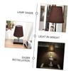 Levemolo 2pcs Rustic Fabric Lampshade for Table Floor and Chandelier Lights Vintage Replacement Cover Softens Light Safe Cloth Material Home Decor view 4