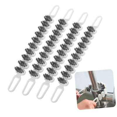 GRIRIW 4pcs Multi-Functional Crevice Brush Bathroom Cleaning Brush Dish Scrubber Blind Cleaner Duster Tool Sturdy Structure