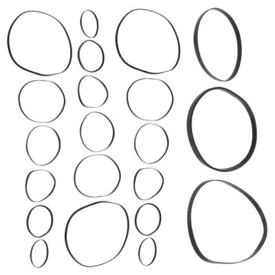 JEWEDECO DVD Drive Belts Cassette Belt Cassette Tape Machine Belt 50pcs Recorder Rubber Belts Cassette Player Belts Replacement